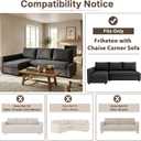 Friheten Couch Cover for The IKEA Friheten with Chaise Corner Cover, Sofa Bed Cover, Corner Sectional Sofa with Chaise Replacement, Sofa Not Include,Dark Grey, Left