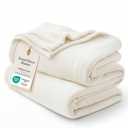 Bedsure GentleSoft Fleece Throw XL Blanket Cream - 300GSM Soft Lightweight Plush Cozy Blankets for Bed, Sofa, Couch, Travel, Camping, 50x70 inches