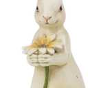 Newman House Studio Easter-Decorations - Spring Bunny Decor - Table Centerpiece - Spring Figurines - Indoor Bunny Statues with Flower Farmhouse Office Room Decor for Table Decor 5 * 4.25 * 11.75 inch