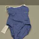 Women's Camisole Leotard with Adjustable Straps for Ballet Dance Leotards (Medium, Dragonfly Blue/White Line)