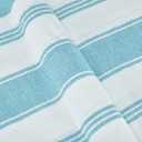 GLAMBURG Peshtemal Turkish Towel Cotton Oversized Beach Towels 36x71 Set of 6 for Adults, Soft Durable Absorbent Extra Large Bath Sheet Hammam - Aqua Blue