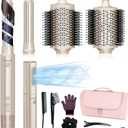 5-in-1 Hot Air Styler & Hair Dryer Brush  Fast Drying, Ionic Blow Dryer with Auto-Wrap Curler, Volumizing Brush & Straightener  Frizz-Free, No Heat Damage, Travel Bag Included for Easy Styling