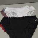 FINETOO 6 Pack Bikini Underwear for Women Sexy Lace Cheeky Panties Low Rise Hipster Cotton Panty (Medium)