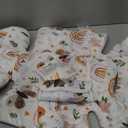 Infant Insert, Enlarged Head Support for Baby, Reversible Newborn Insert with 3 Strap Covers, 2-in-1 Baby Cushion for Stroller, Swing, Bouncer, Rocker - Brown Rainbow