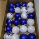 Barydat 24 Pcs Happy Hanukkah Ornament for Tree Balls Chanukah Hanging Ornaments Star of David Hanukkah Ornament Balls White Blue Jewish Menorah Ornaments for Xmas Tree Decoration(Stylish Style)