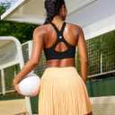 RUNNING GIRL Sports Bra for Women,Adjustable Straps Supportive High Impact Sports Bra with Sewn in Pads (Black, L)