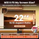 Magnetic 22 inch Privacy Screen for Computer Monitor Frameless/Thin Bezel 16:10 Aspect Ratio, Hanging Anti Blue Light Shield Eye Protection, 22in Removable Anti-Impact Privacy Protector Film