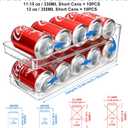 2 Pack Rolling Soda Can Organizer for Refrigerator Can Dispenser for Fridge Beer Soda Seltzer Pop Can Soda Organizer for Fridge 10 Standard Size 11.15oz 12oz 330ML 355ML Cans Holder Storage