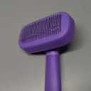 Hertzko Self Cleaning Slicker Brush for Dogs and Cats - Pet Hair Brush for Shedding Long and Short Hair - Easy Clean Retractable Bristles - Cat and Dog Grooming Tool - Purple