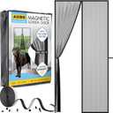 AUGO Magnetic Screen Door - Self Sealing, Heavy Duty, Hands Free Mesh Partition Keeps Bugs Out - Pet and Kid Friendly - Patent Pending Keep Open Feature - 38 Inch x 83 Inch