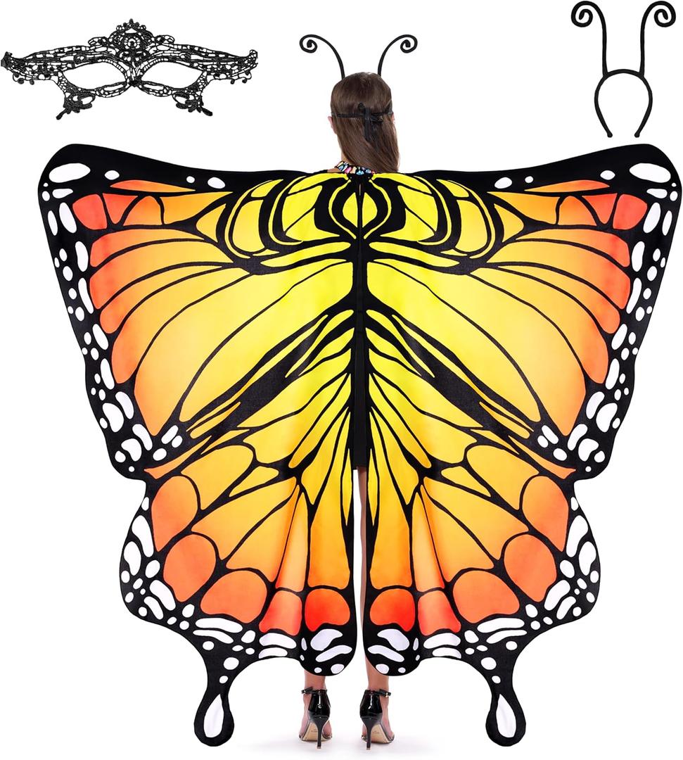 Spooktacular Creations Halloween Butterfly Wings Costume for Women, Butterfly Wings Adult, Womens Halloween Costumes 2025