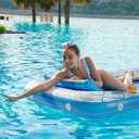 Inflatable Tanning Pool Lounger Float - Jasonwell 4 in 1 Sun Tan Tub Sunbathing Pool Lounge Raft Floatie Toys Water Filled Tanning Bed Mat Pad for Adult Blow Up Kiddie Pool Kids Ball Pit Pool (L)