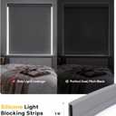 Cuttable Light Blocker for Window Shades and Blinds, Blackout TPE Side Tracks Light Blocking Strips, Durable Light Blocker for Blinds, Window Side Light Blocker for Bedroom (Grey, 90", 2PCS)
