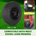 AR-PRO (2-Pack) 11x4.00-5 Tire and Wheel Assembly, 11x4-5 Lawnmower Tire (4-Ply) and Rim with Tube, 3.4 Centered Hub with 3/4 Bearings, Universal Lawn Mower/Yard Tractor Turf Tires