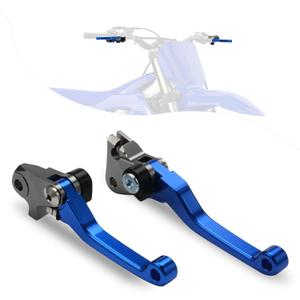 Dirt Bike Clutch Brake Levers,Foldable CNC Breakaway Levers for YZ125 YZ250 15-25/YZ250F 09-25/YZ426F YZ450F 09-25/WR450F 24-25-Blue