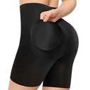Nebility Butt Lifting Shapewear with Butt Pads - High Waisted Padded Underwear for Women Hip Enhancer Shapewear Short Booty Lifter Black, M