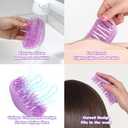 2 x Scalp Massager and Shampoo Shower Brush, Detangling Hair Brush, Scalp Care Hair Brush Wet & Dry detangler for Men and Womenfor Straight/Curly/Thick/Long/Wavy/Damaged Hair, Purple