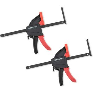 POWERTEC 2 PK Tracksaw Track Guide Rail Clamp, 8-3/4 Inch Quick Release Clamps for Circular Saw Guide Rail System, Woodworking, 71423V