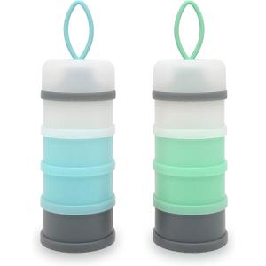 Baby Formula Dispenser, Formula Container, Portable Milk Powder Dispenser Container, Baby Feeding Travel Storage Container, Non-Spill Stackable Baby Snack Storage Container, BPA Free, 2 Packs