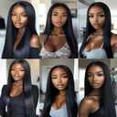 BilltiiWW Bundles Human Hair Straight Bundles Color 1B Natural Black Straight Human Hair Bundles 22 24 26 Inch Weave Soft and Silky for Women