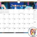 4 x 2026-2027 Wall Calendar - Includes January 2026 to June 2027, 18-Month Paper Wall Calendar 11 x 8.5 Inches.Thick Paper with Julian Dates and Block for New Year and Christmas Holidays To-dos  Notes (E)