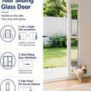 Small Dog Door for Sliding Glass Door Insert, Dogs Up to 30 lbs, Medium