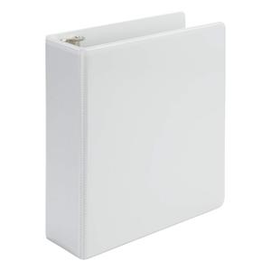 Samsill Economy 2 Inch Mini 3 Ring Binder 5.5 x 8.5 Round Ring Binder, Non-Stick Customizable Cover, 2" View, Single, White