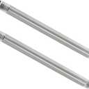 GeilSpace 1/2" x 16" Stainless Steel Pipe, 304 Pipe Nipple Fits Standard 1/2 Inch Threaded Pipes and Fittings, DIY Industrial Metal tube (2 PCS)