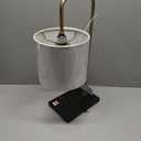 Simple Designs LD1036-ABS 22" Industrial Vintage Bronson Antique Style Industrial Iron Lantern Desk Table Lamp with Glass Cylinder Shade for Home Décor, Office, Living Room, Bedroom, Antique Brass