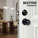 BESTTEN Keyed Alike Exterior Door Knob with Key Lock and Deadbolt, All Keyed Same, Matte Black Entry Door Knobs with Lock and Keys for Entrance and Front Door