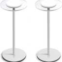 LOFTEK Cordless Table Lamps Set of 2 - Rechargeable Color Changing Portable Desk Lamps with Adjustable Height for Restaurants, Bars, Outdoor Party, Camping (White)