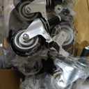 HOLKIE Caster Wheels 3 inch Locking Stem Casters, 3/8" -16 x 1-1/2" (Stem Diameter 3/8", Stem Length 1-1/2" Threaded Stem Casters Swivel Casters Set of 4 Heavy Duty Castors, Black