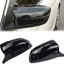 Mirror Cover M Style Car Side Rearview Mirror Cover Cap Compatible with BMW 3 4 5 7 8 Series G20 G21 G30 G38 G22 G23 G11 G12 G15 G16 LHD (Bright Black)