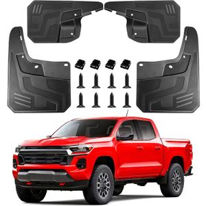 Mud Flaps for Chevrolet Colorado 2023-2026,Heavy Duty Fender Front Rear Mudguard Fit Colorado Accessories 2023 2024 2025 2026,All Weather Splash Guards Tire Protector No-Drill 4PCS Fender Flares