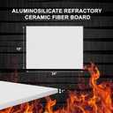 SIMOND STORE Ceramic Fiber Insulation Board - 2300F, 1" x 18" x 24", Ceramic Thermal Insulation Board for Wood Stoves Fireplaces Furnaces Forges Kilns Boilers Pizza Ovens, Baffle Board, Pack of 1