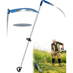 27" Scythe for Grass Cutting with 27" Steel Blade & 62" Handle