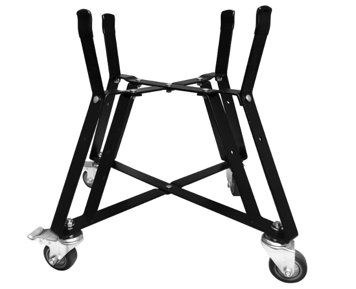 Quantfire MinMax Big Green Egg Nest, Grill Stand for Big Green Egg Accessories, Rolling Nest with Heavy Duty Locking Caster Wheels Powder Coated Steel for BGE Smoker Kamado Joe Accessories, Junior