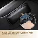 2 PCS Automotive Center Console Knee Protector Pad, In-car Leg and Elbow Soft Pad, Leather Armrest Protection Pad, Soft and Comfortable Support, Universal Automotive Interior Accessory (Black)
