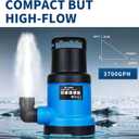 ZLAISS1HP Sump Pump Submersible - 3700 GPH Water Pump with Automatic Float Switch, Versatile For Clean Water, for Pool, Pond,Garden, Flooded Cellar, Aquarium and Irrigation, Medium, Blue, KF750AQ