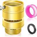 Fine Thread Vacuum Breaker, PK1390 1-1/16" Fine Thread Female No Lead Brass Self-Draining Vacuum Breaker, Hose Bib Vacuum Breaker, Providing you with Healthy Portable Water (NOT fit 3/4" GHT Bibcock) (Gold)