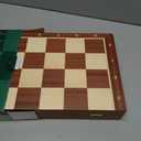 Wegiel Handmade European Professional Tournament Chess Set - Wooden 21 Inch Folding Board with Felt Base & Hand Carved Chess Pieces - Compartment Inside The Board to Store Each Piece, Medium, Small