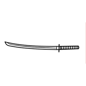 Black And Red Toy Katana Cosplay Polypropylene