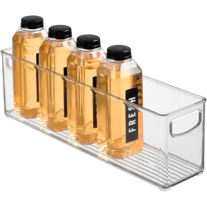 iDesign Recycled Plastic Stackable Storage Bin - Perfect to Hold Breast Milk Bags - Clear