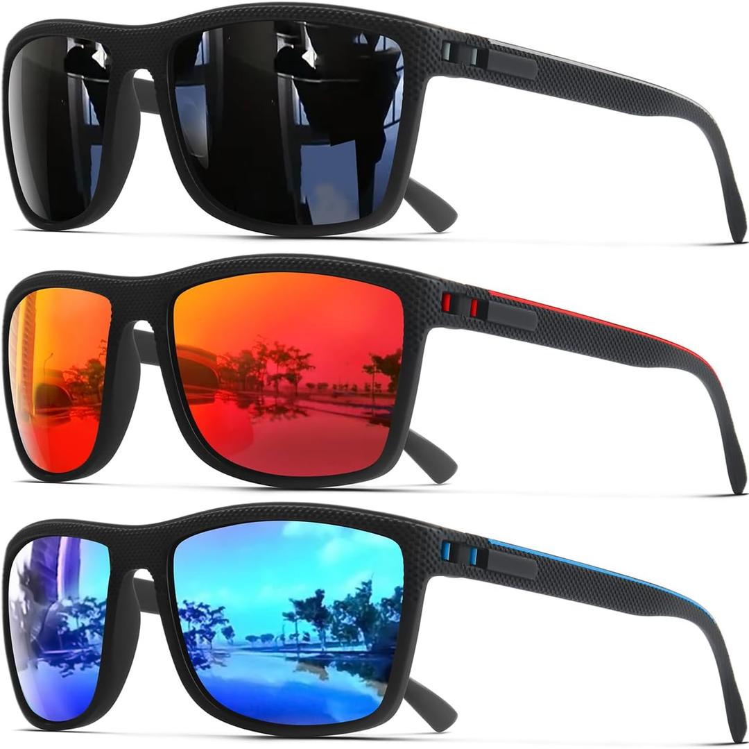 Polarized Sunglasses for Men, UV Protection Lightweight Sun Glasses for Driving Fishing Golf