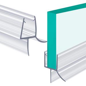 POZIA Clear Frameless Glass Shower Door Bottom Seal | Shower Door Sweep for Leak-Proof, Quick Installation to Create Reliable Water Barrier (1PACK-3/8in-23mm Gap)