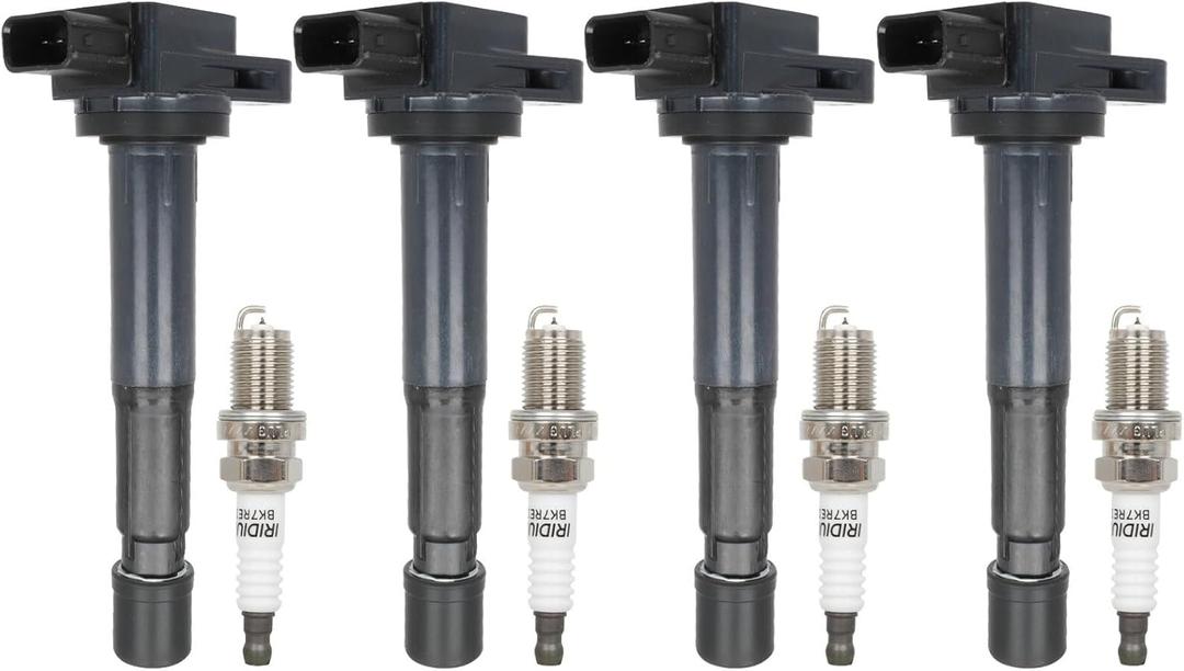 ECCPP 4 ignition coils with 4 iridium Spark Plugs,UF298,coils packs,for Honda S2000 2.0L 2000-2003,UF298