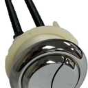Toilet Tank Lid Chromed Dual Flush Top Button 48 mm or 2 inches by NuFlush