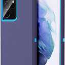 MXX Case Compatible with Galaxy S21 Ultra Case, 3-Layer Super Full Heavy Duty Body Bumper Cover/Shock Protection/Dust Proof, Designed for Samsung Galaxy S21 Ultra 5G 6.8 Inch 2021 (Blue)