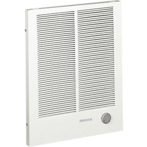 Broan-NuTone 194 High Capacity Wall Heater, White Painted Grille, 3000/1500 Watt 240 VAC, Covers 300 sq. ft. at Factory Wired Voltage