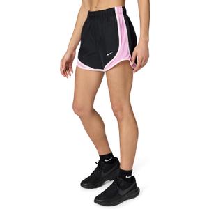 Nike Women's Tempo Dri-fit Mid-Rise Brief-Lined Running Shorts (Medium, Black/Light Magenta/Reflective Silver)